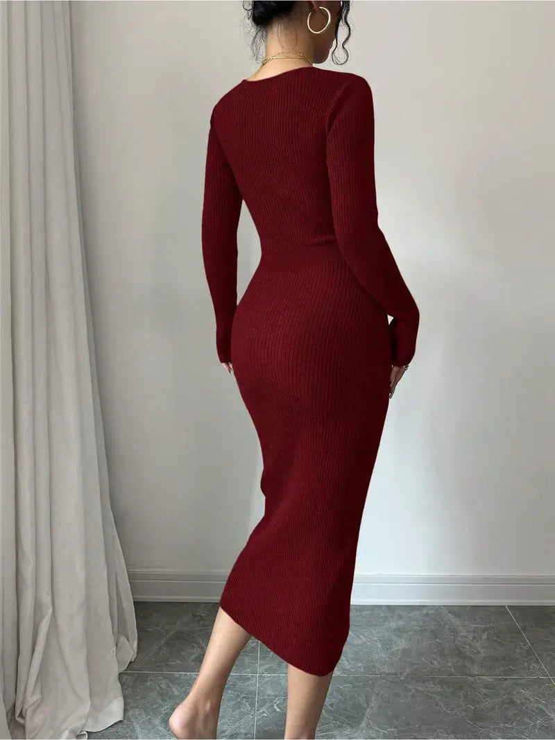 Women'S Elegant V-Neck Sleeveless Dress
